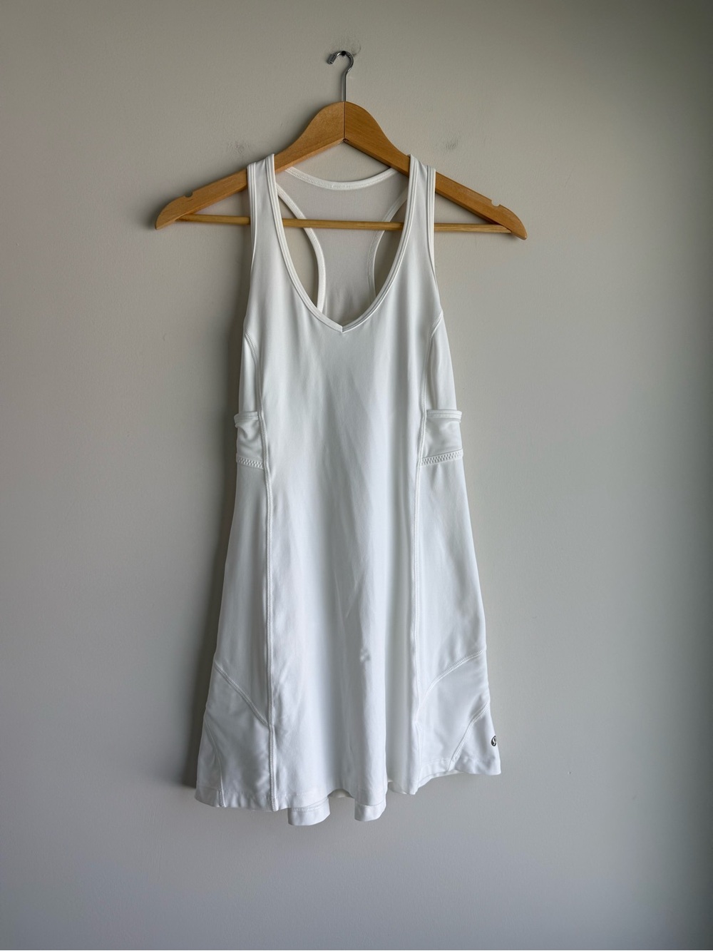 Lululemon Ace Dress White Tennis Racerback Mesh Size ~4